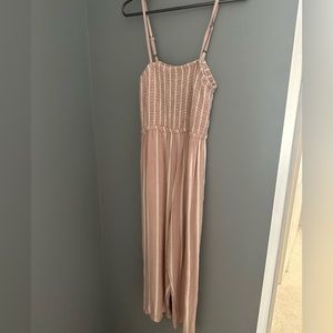 Jumpsuit - light pink and white
